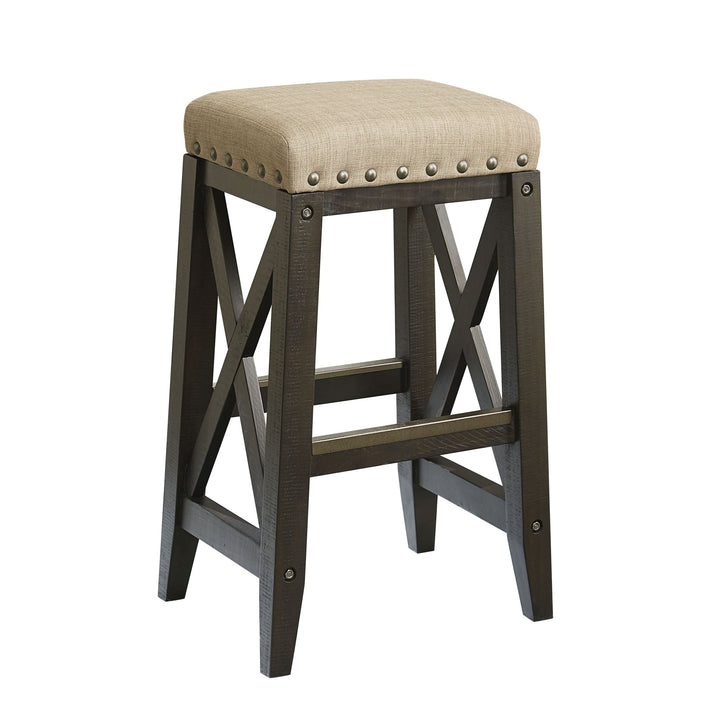 Yosemite Solid Wood Upholstered Bar Stool in Cafe Bar Stool modern furniture Contempo Furniture