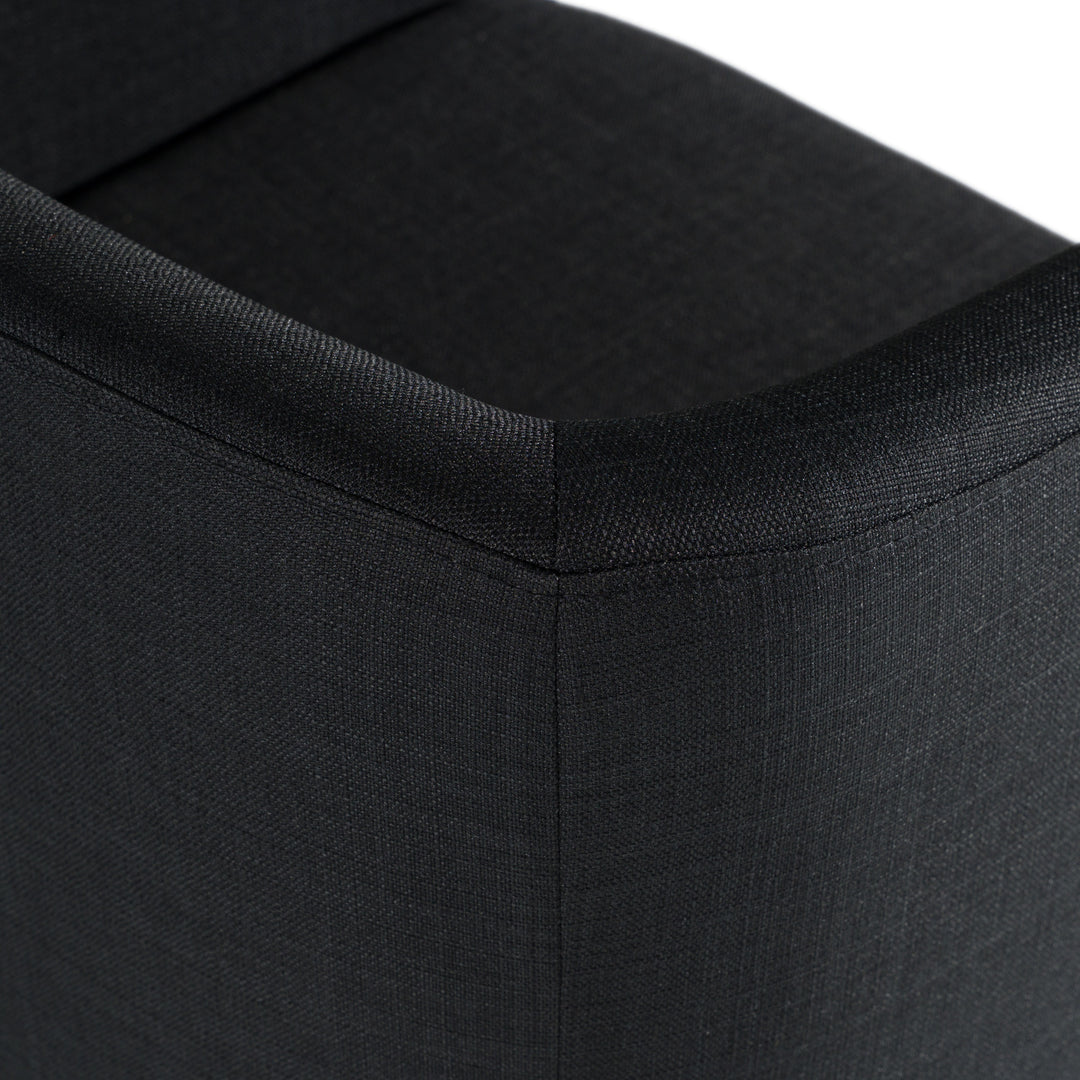 Yukon - Modern Black  and  Antique Brass Dining Chair