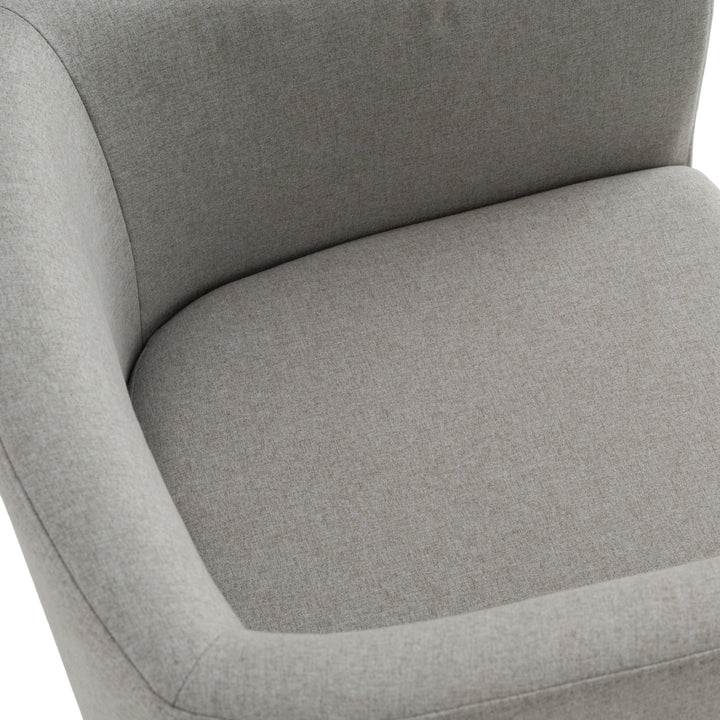 Yukon - Modern Medium Grey Fabric &amp; Antique Brass Dining Chair