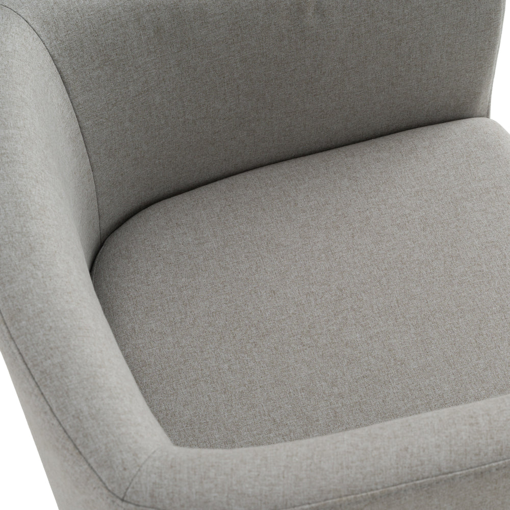 Yukon - Modern Medium Grey Fabric & Antique Brass Dining Chair - View 8
