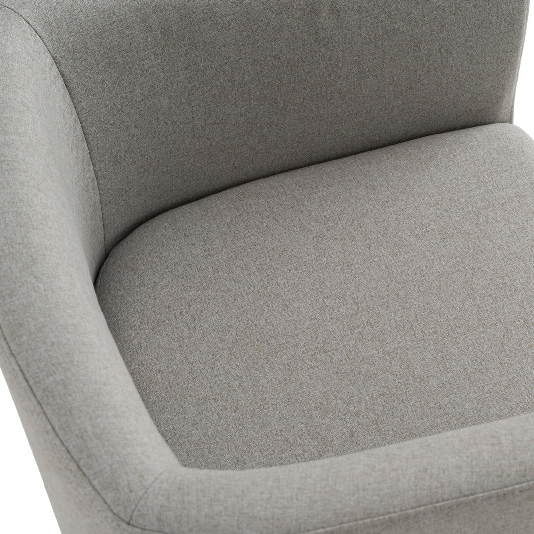 Yukon - Modern Medium Grey Fabric & Antique Brass Dining Chair