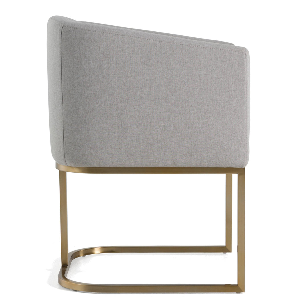 Yukon  Modern Light Grey Fabric Dining Chair