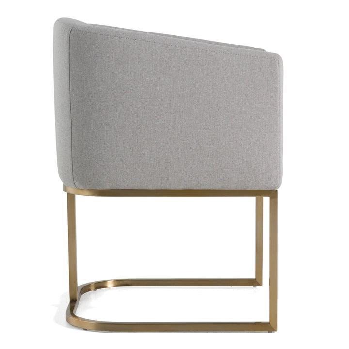 Yukon  Modern Light Grey Fabric Dining Chair