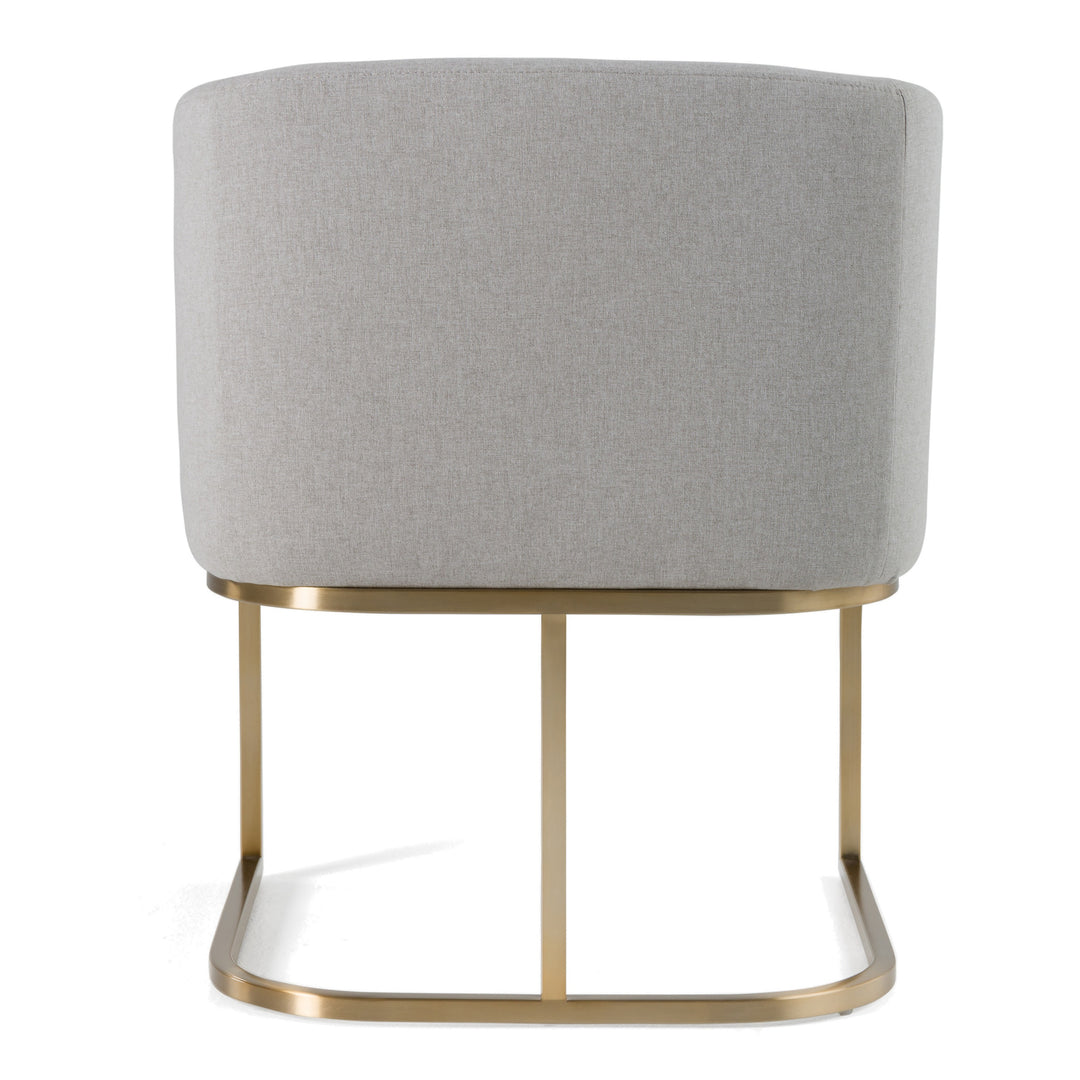 Yukon  Modern Light Grey Fabric Dining Chair