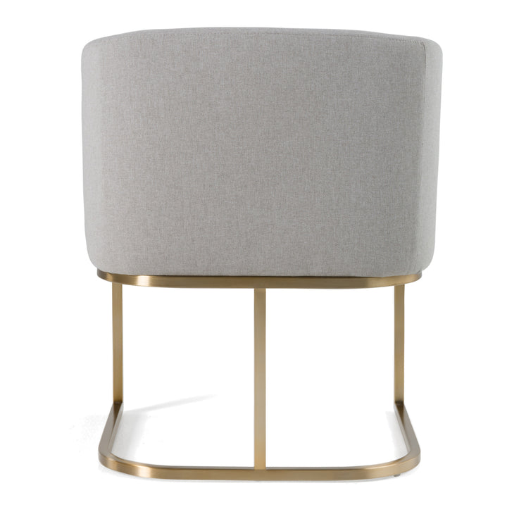 Yukon  Modern Light Grey Fabric Dining Chair