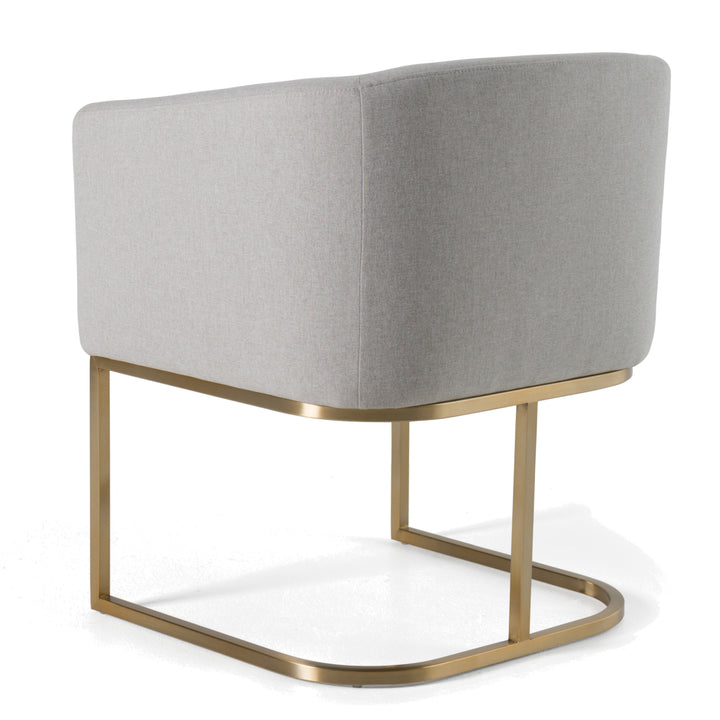 Yukon  Modern Light Grey Fabric Dining Chair