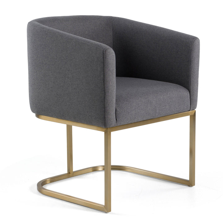 Yukon - Modern Dark Grey Fabric Dining Chair