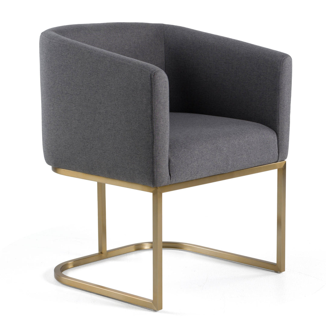 Yukon - Modern Dark Grey Fabric Dining Chair