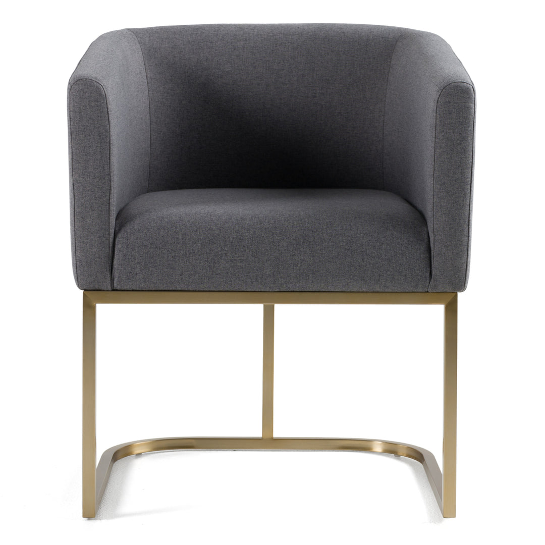 Yukon  Modern Dark Grey Fabric Dining Chair