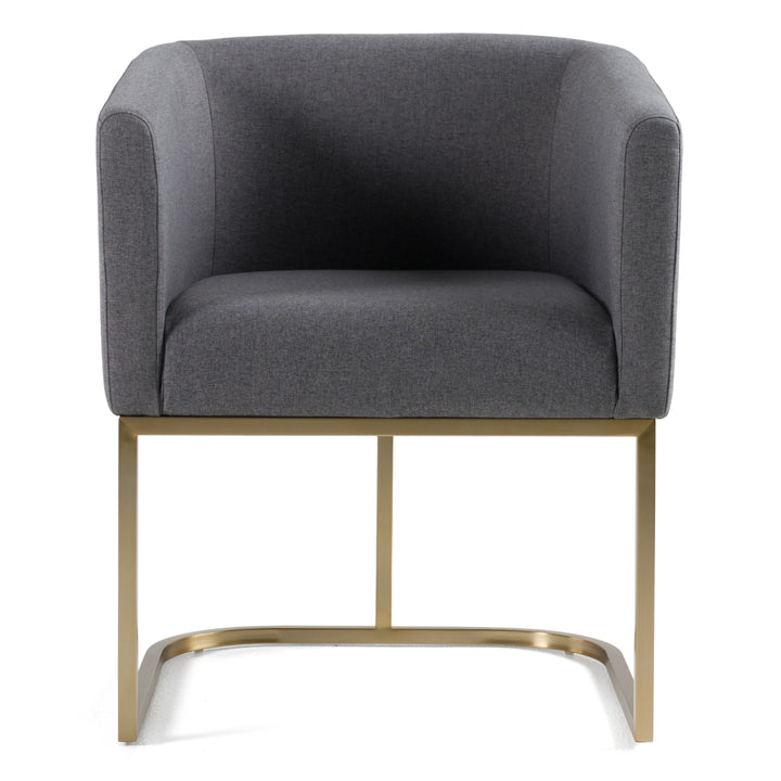 Yukon  Modern Dark Grey Fabric Dining Chair