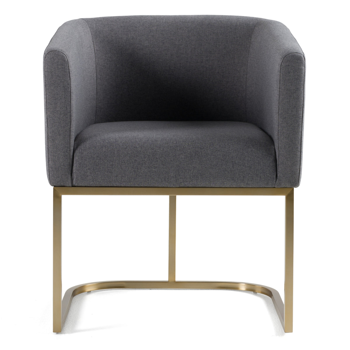 Yukon - Modern Dark Grey Fabric Dining Chair - View 2