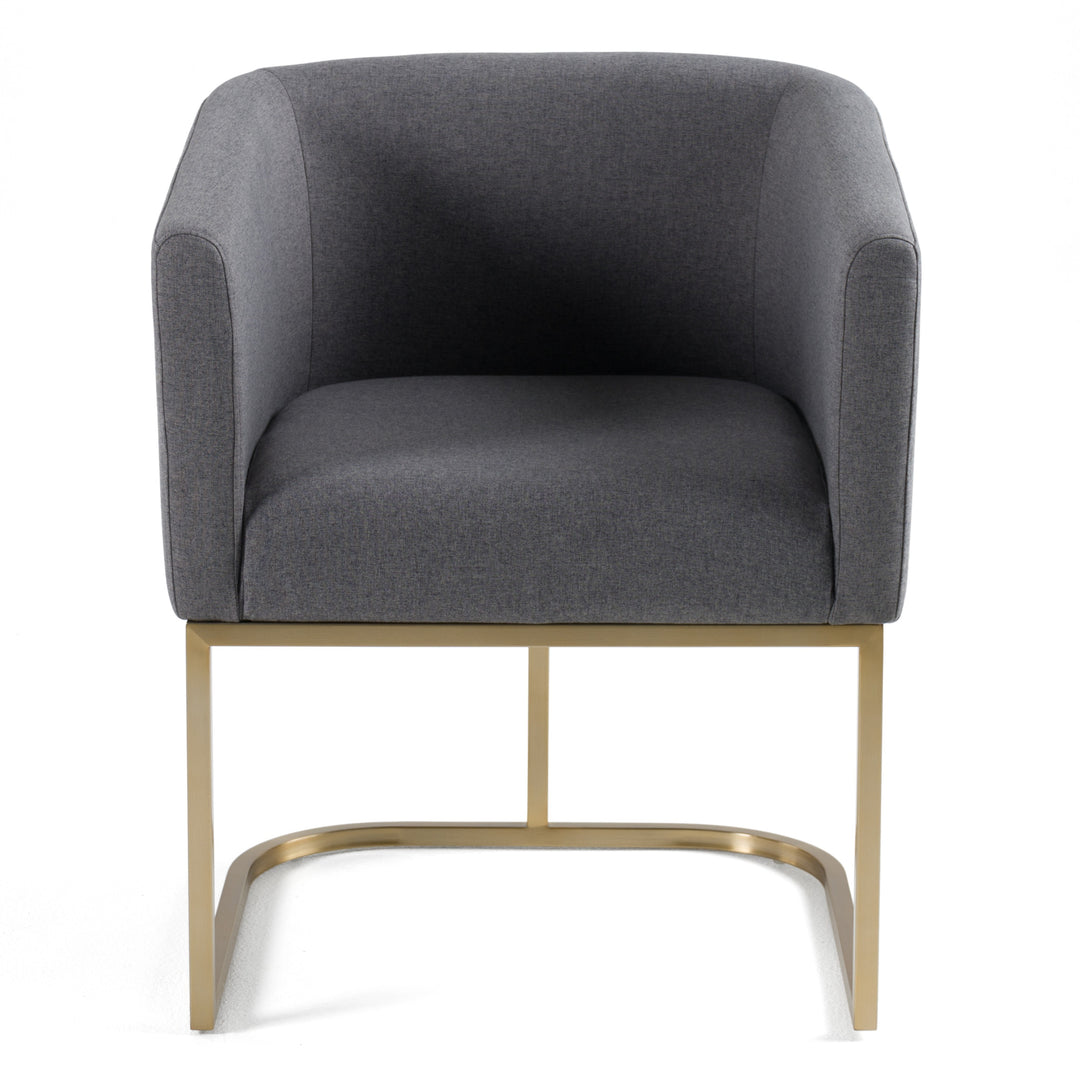 Yukon  Modern Dark Grey Fabric Dining Chair