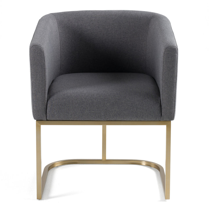 Yukon  Modern Dark Grey Fabric Dining Chair