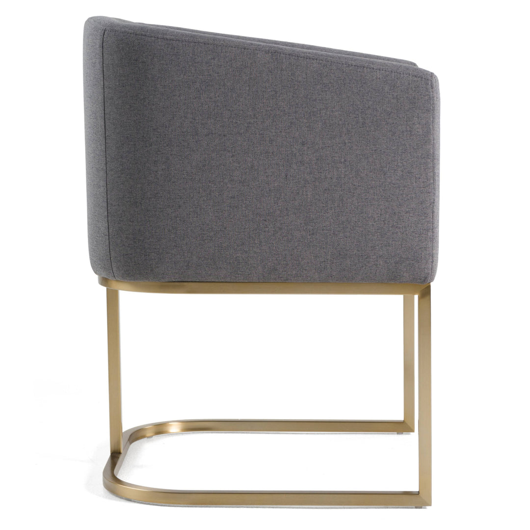 Yukon - Modern Dark Grey Fabric Dining Chair