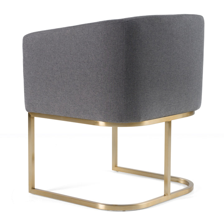 Yukon - Modern Dark Grey Fabric Dining Chair
