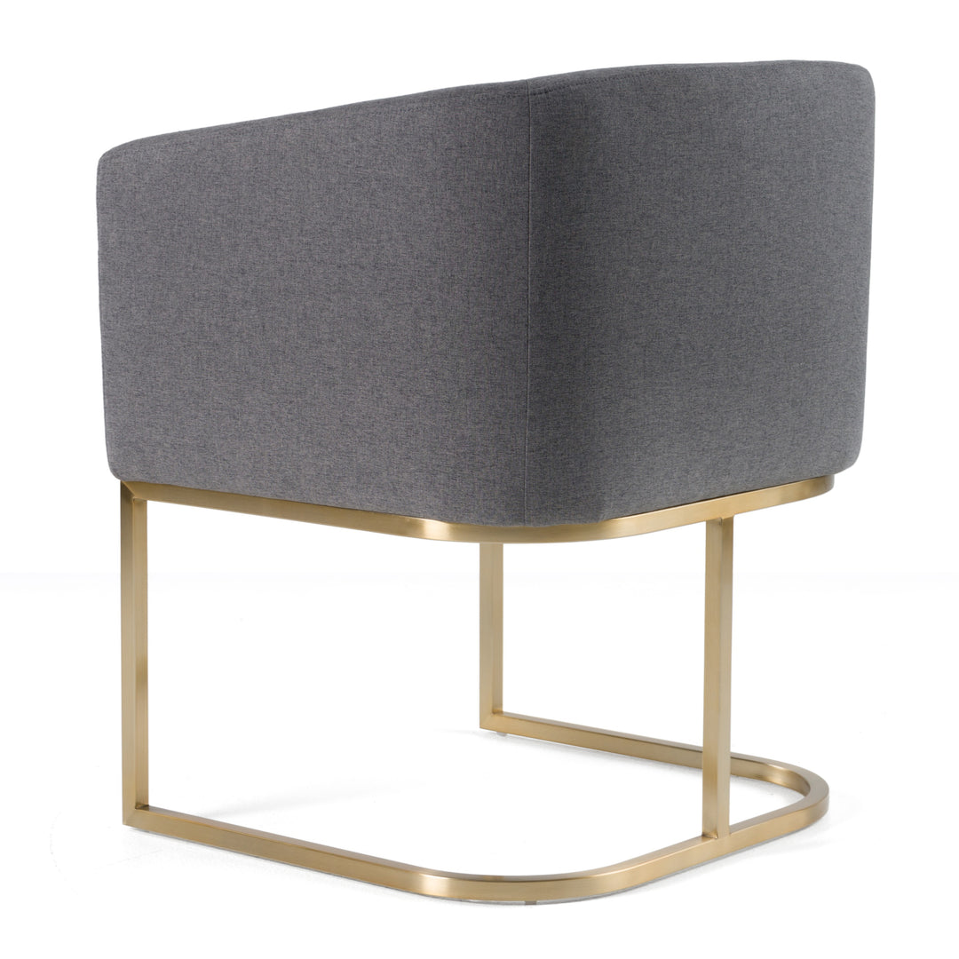 Yukon - Modern Dark Grey Fabric Dining Chair