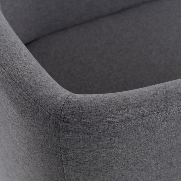 Yukon  Modern Dark Grey Fabric Dining Chair