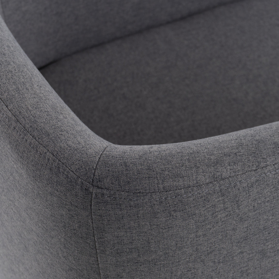 Yukon - Modern Dark Grey Fabric Dining Chair