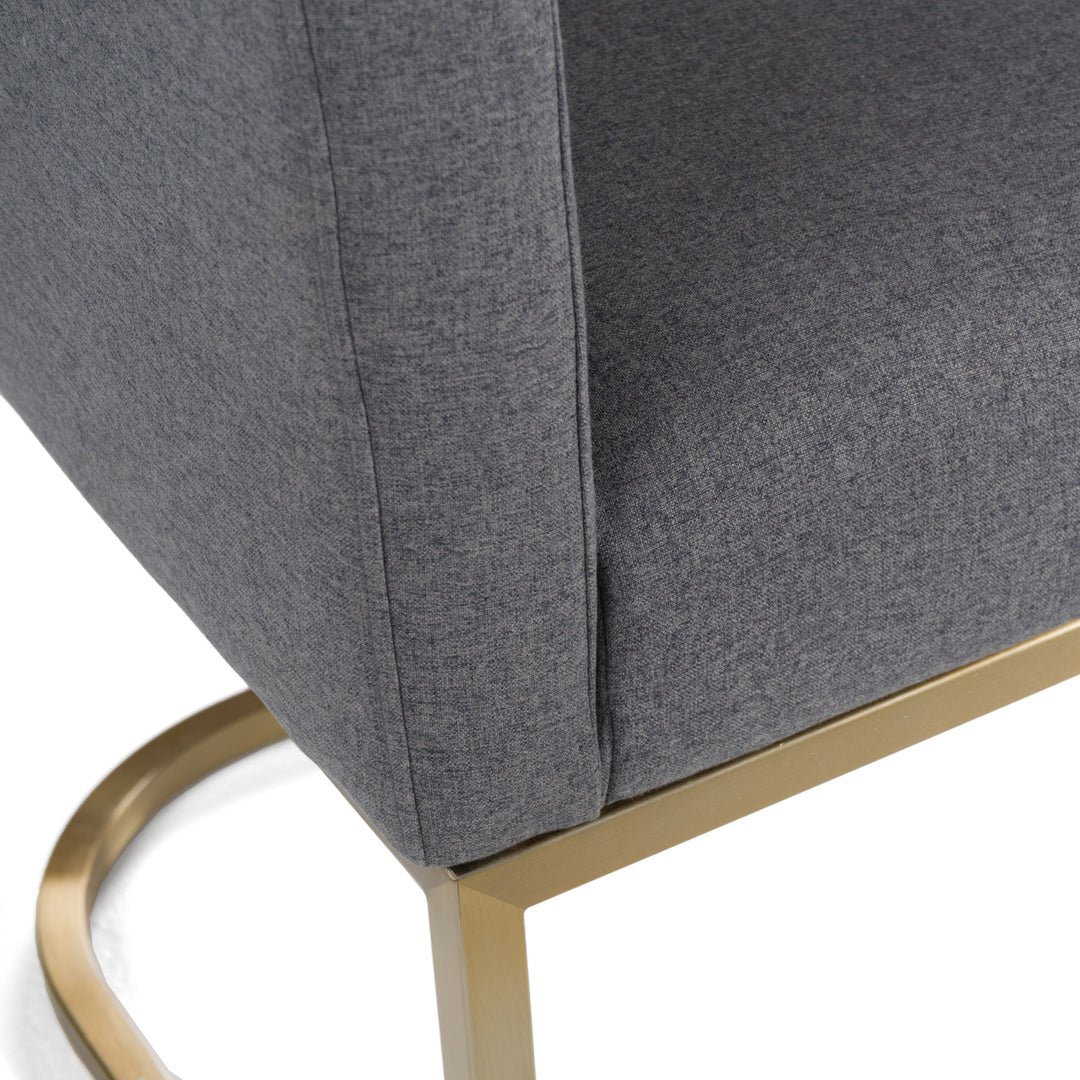 Yukon - Modern Dark Grey Fabric Dining Chair