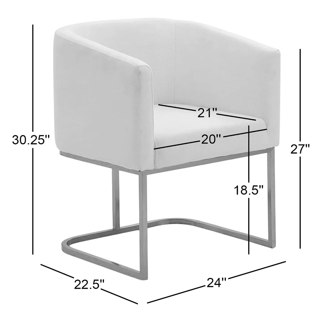 Yukon  Modern Light Grey Fabric Dining Chair