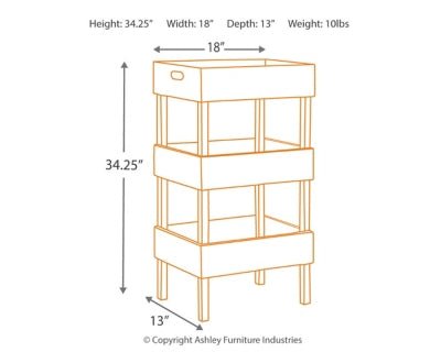Yulton Storage Shelf - White Storage Basket modern furniture Contempo Furniture