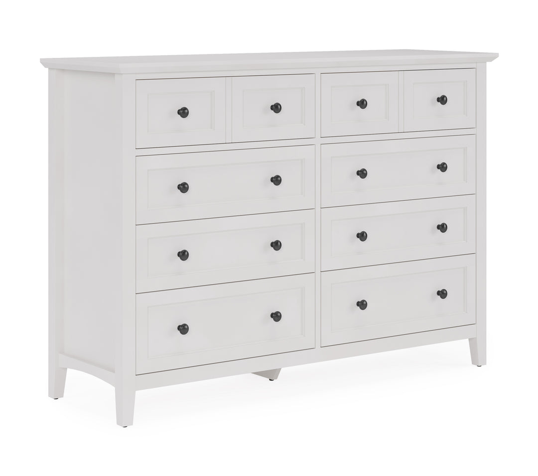 Modus Furniture Pnra82A Grace Eight Drawer Dresser In Snowfall White 2024
