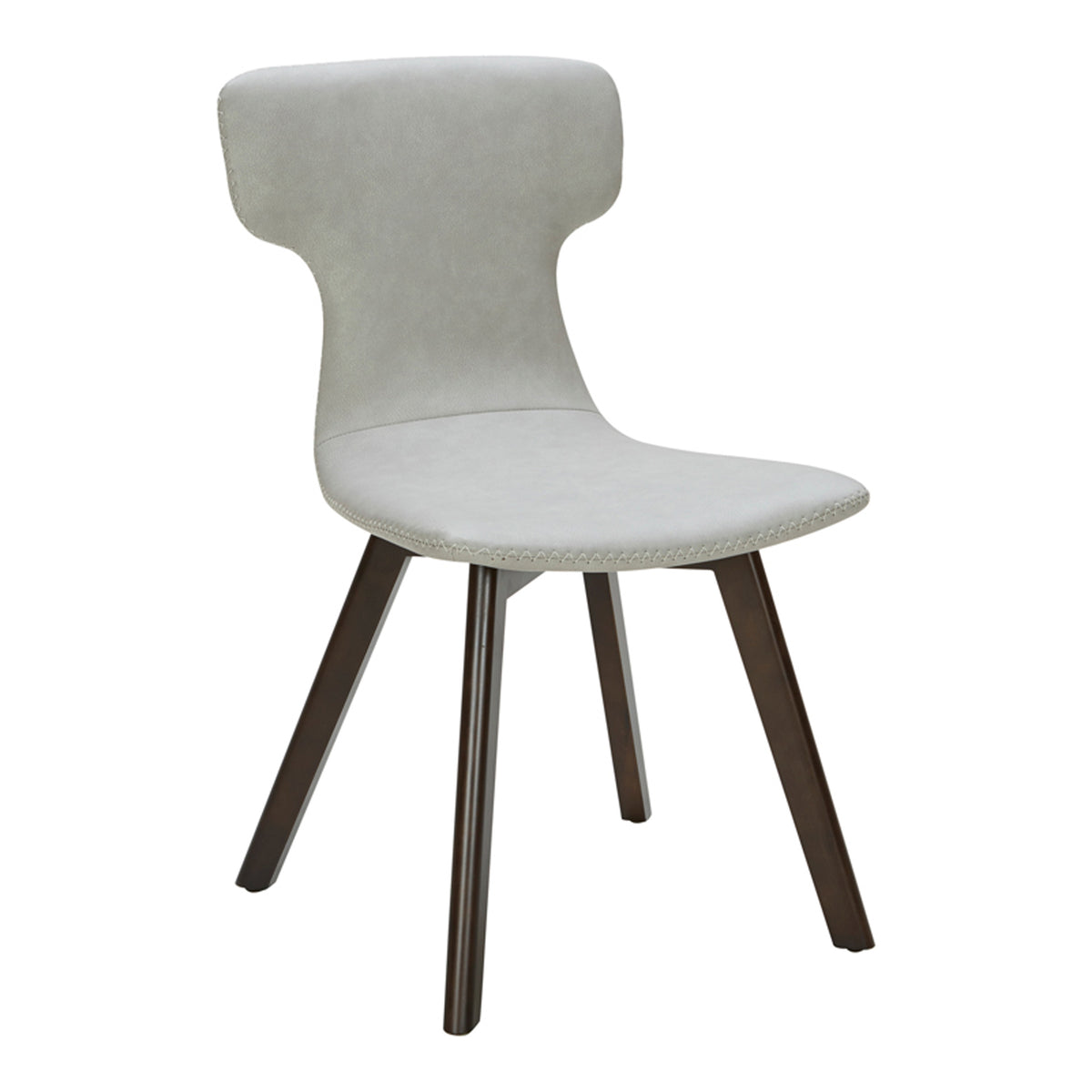 Zach - Modern Grey Eco-Leather Dining Chair (Set of 2)