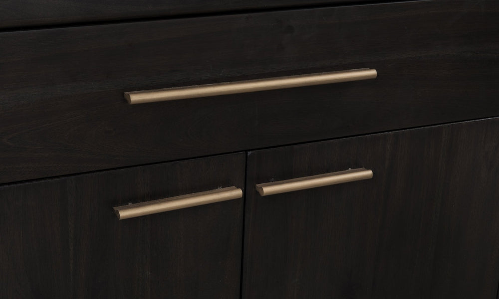 Zamba Four Door One Drawer Acacia Bar Cabinet in Jaguar Sideboard modern furniture Contempo Furniture