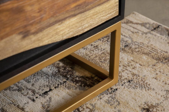 Zara - 2 - Door Wood Accent Storage Cabinet - Black Walnut Accent Cabinet modern furniture Contempo Furniture