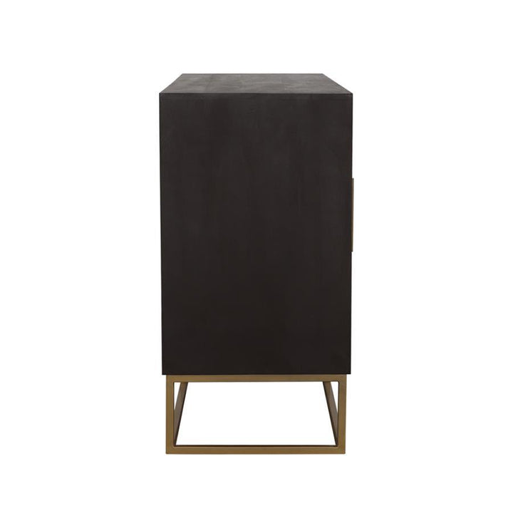 Zara - 2 - Door Wood Accent Storage Cabinet - Black Walnut Accent Cabinet modern furniture Contempo Furniture
