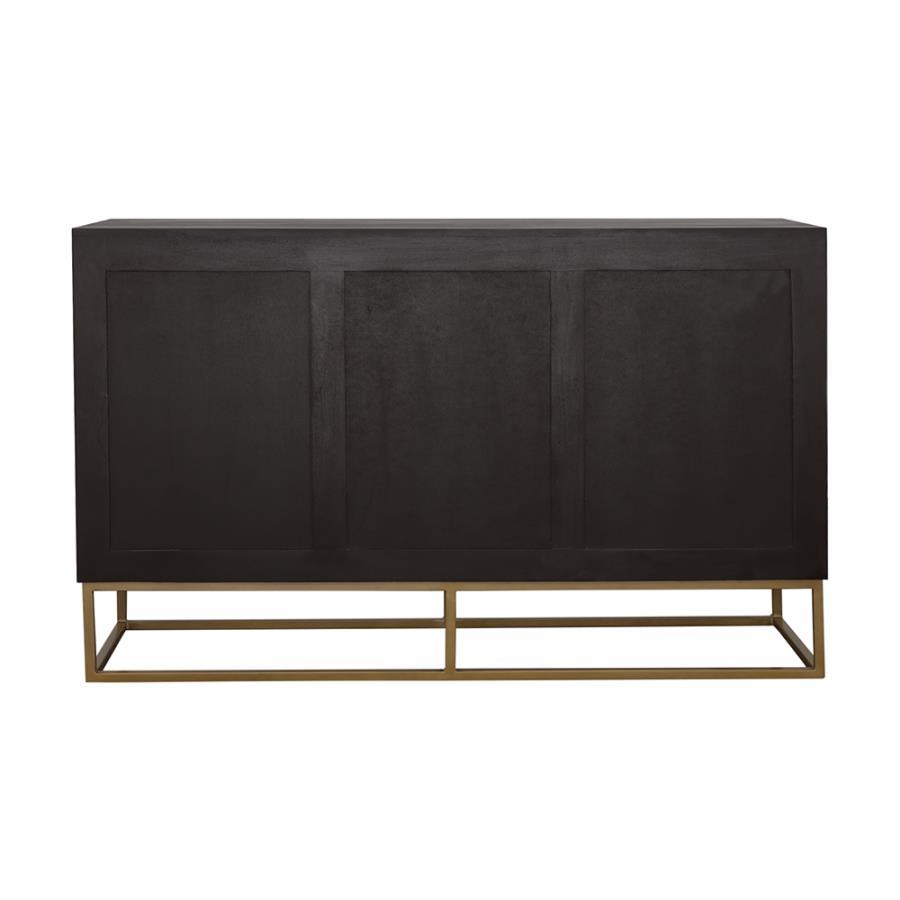 Zara - 2 - Door Wood Accent Storage Cabinet - Black Walnut Accent Cabinet modern furniture Contempo Furniture