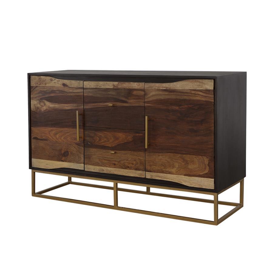 Zara - 2 - Door Wood Accent Storage Cabinet - Black Walnut Accent Cabinet modern furniture Contempo Furniture