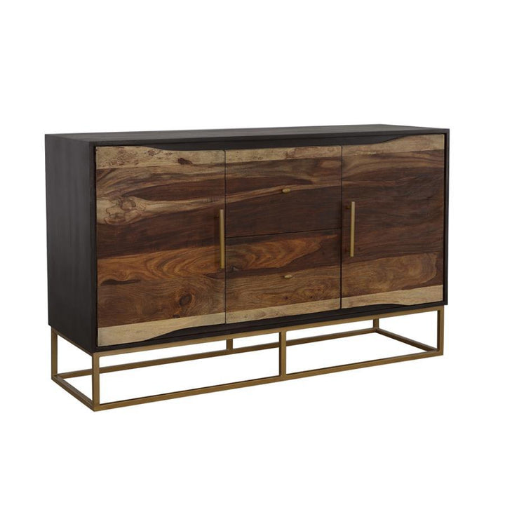 Zara - 2 - Door Wood Accent Storage Cabinet - Black Walnut Accent Cabinet modern furniture Contempo Furniture