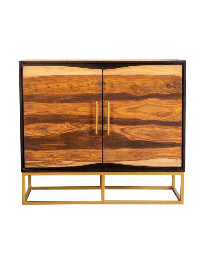Zara - 40" 2 - Door Wood Accent Storage Cabinet - Black Walnut Accent Cabinet modern furniture Contempo Furniture