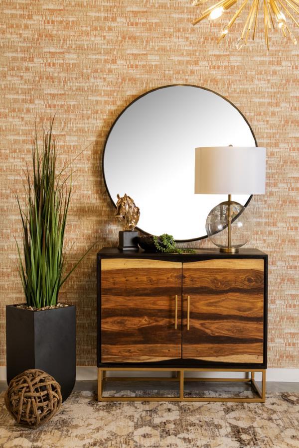Zara - 40" 2 - Door Wood Accent Storage Cabinet - Black Walnut Accent Cabinet modern furniture Contempo Furniture