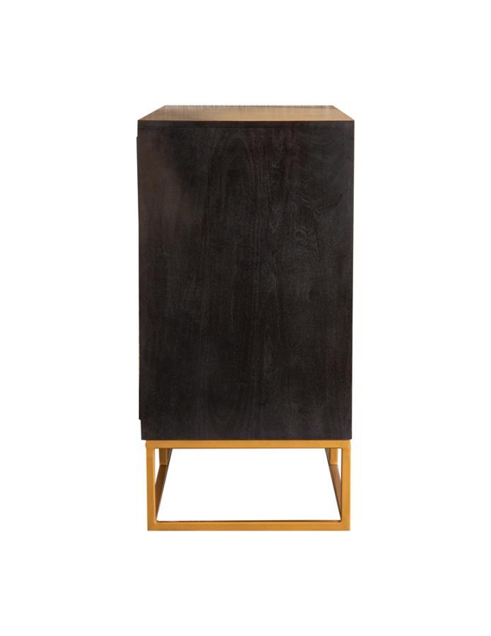 Zara - 40" 2 - Door Wood Accent Storage Cabinet - Black Walnut Accent Cabinet modern furniture Contempo Furniture