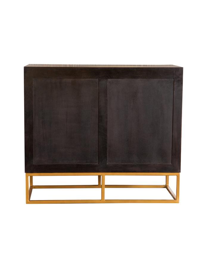 Zara - 40" 2 - Door Wood Accent Storage Cabinet - Black Walnut Accent Cabinet modern furniture Contempo Furniture