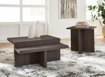 Zendex Table (Set of 2) - Dark Brown Coffee Table Set modern furniture Contempo Furniture