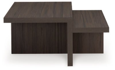 Zendex Table (Set of 2) - Dark Brown Coffee Table Set modern furniture Contempo Furniture