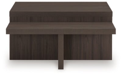 Zendex Table (Set of 2) - Dark Brown Coffee Table Set modern furniture Contempo Furniture