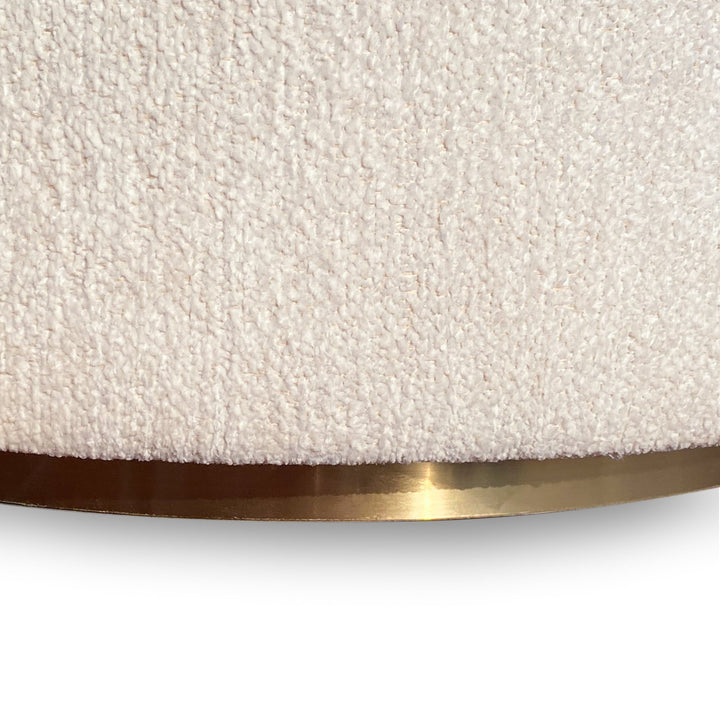 Zinnia Fully Upholstered Swivel Chair in Dune Chenille Chair modern furniture Contempo Furniture