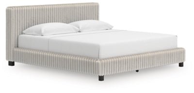 Zuraleus California King Upholstered Bed - White | Ashley Furniture