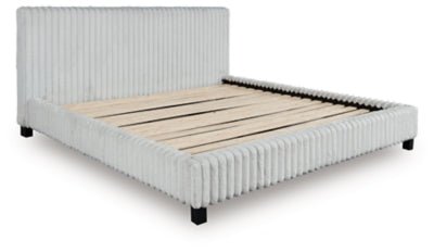 Zuraleus King Upholstered Bed - White Upholstered Bed modern furniture Contempo Furniture