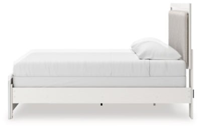 Zuraleus King Upholstered Panel Bed - White Panel Bed modern furniture Contempo Furniture