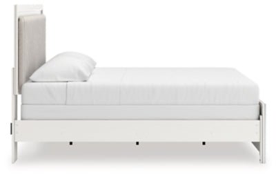 Zuraleus King Upholstered Panel Bed - White Panel Bed modern furniture Contempo Furniture
