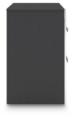 Zuraleus Nightstand - Black Nightstand w/ Charging Station modern furniture Contempo Furniture