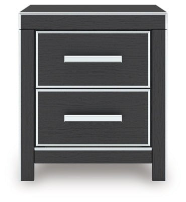 Zuraleus Nightstand - Black Nightstand w/ Charging Station modern furniture Contempo Furniture