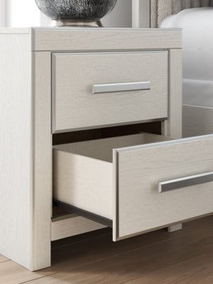 Zuraleus Nightstand - White Nightstand w/ Charging Station modern furniture Contempo Furniture