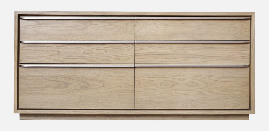 Modus Furniture JVLH82 One Coastal Modern Six Drawer Dresser in Bisque