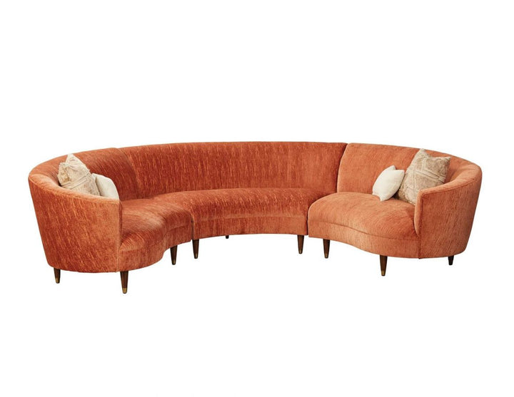 Luxury curved sectional living room furniture